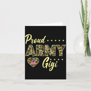 Tarjeta Orgulloso Ejército Gigi Camuflaje Soldado Familia