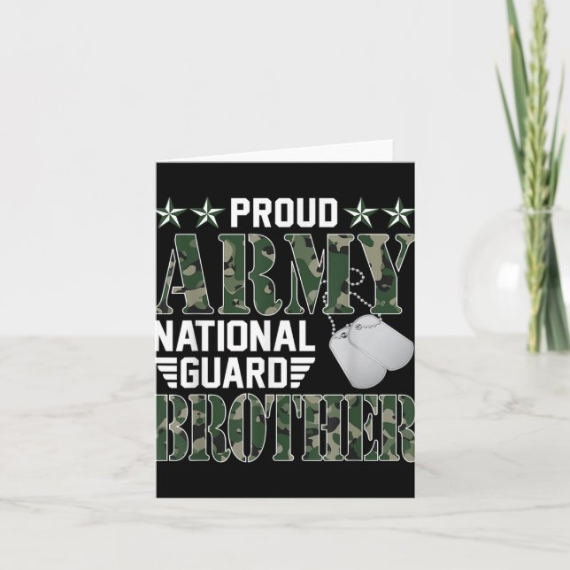Tarjeta Orgulloso Ejército Guardia Nacional Hermano Famili (Anverso)