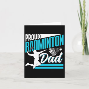 Tarjeta Orgulloso equipo de jugador de Badminton Dad Lover
