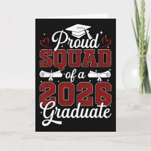 Tarjeta Orgulloso equipo de una clase de graduado/a senior