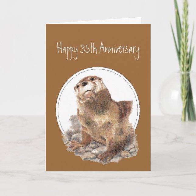 Tarjeta Orgulloso, felicidades por el 35° aniversario (Anverso)