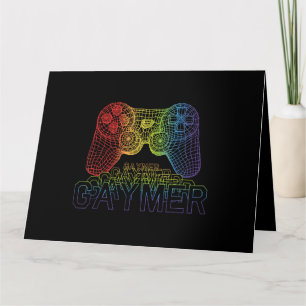 Tarjeta Orgulloso Gaymer, juego del orgullo gay