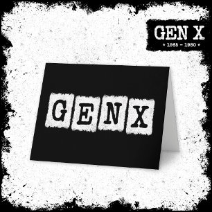 Tarjeta Orgulloso Gen X Generación Xer Generación X Gen X