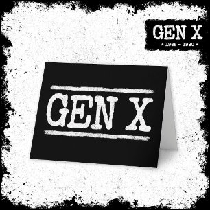 Tarjeta Orgulloso Gen X Generación Xer Generación X Gen X