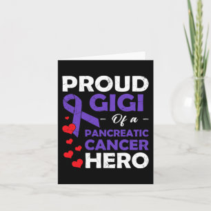 Tarjeta Orgulloso Gigi De Un Guerrero Del Cáncer Pancreáti