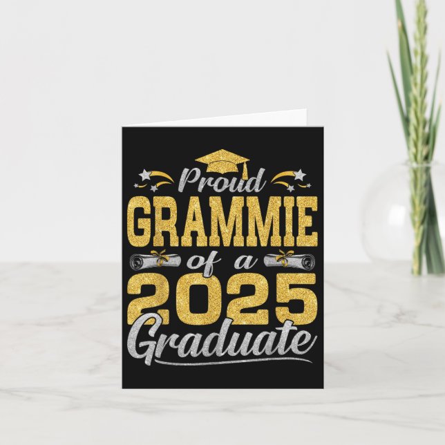Tarjeta Orgulloso Graduado De 2025 Graduado 2025 A (Anverso)