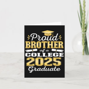 Tarjeta Orgulloso Hermano De La Familia De Graduado Univer