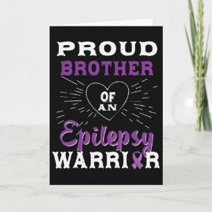 Tarjeta Orgulloso Hermano De Un Guerrero De Epilepsia Conc