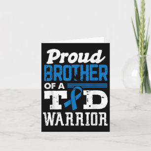 Tarjeta Orgulloso Hermano De Un Guerrero De La T1d Concien