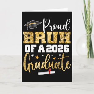 Tarjeta Orgulloso hermano de una promoción de 2026 Graduad