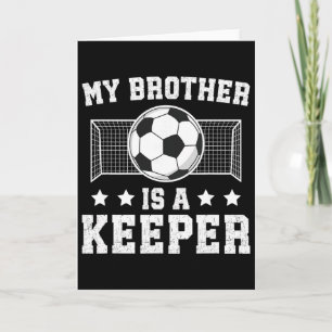 Tarjeta Orgulloso hermano portero de fútbol de un portero