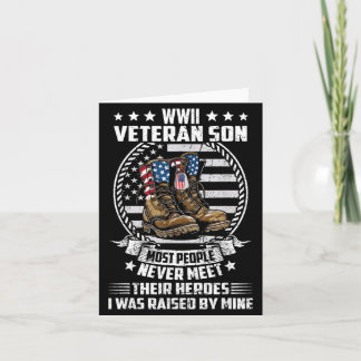Tarjeta Orgulloso hijo de veterano de la Segunda Guerra Mu