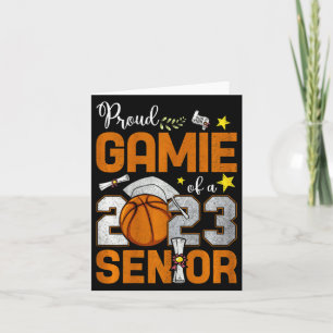 Tarjeta Orgulloso juego de mujeres de baloncesto sénior 20