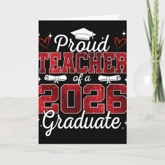 Tarjeta Orgulloso maestro de un graduado de la promoción d
