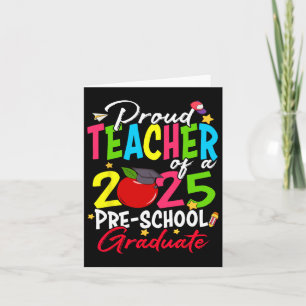 Tarjeta Orgulloso maestro de un graduado de preescolar 202