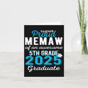 Tarjeta Orgulloso Memorándum De Graduado De 5º Grado 2025