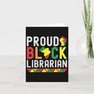 Tarjeta Orgulloso Mes De Historia Negra Bibliotecaria Negr