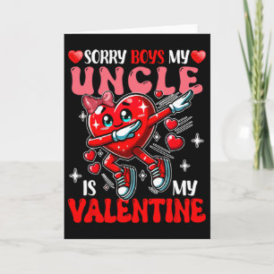 Tarjeta Orgulloso mi tío es mi corazón de dabbing del día 