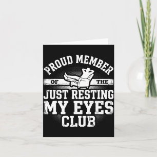 Tarjeta Orgulloso Miembro Del Club De Descansar Los Ojos P
