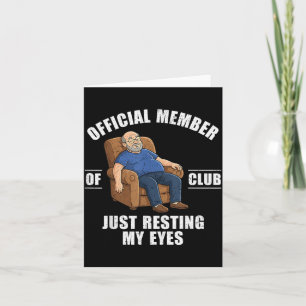 Tarjeta Orgulloso Miembro Del Club De Descansar Ojos Papá