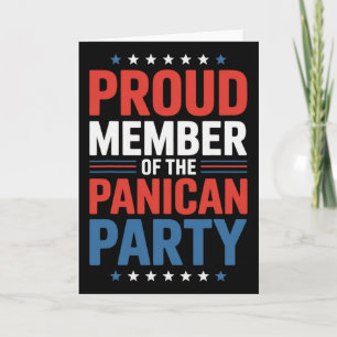 Tarjeta Orgulloso Miembro Del Partido Panican Anti Trump