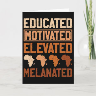 Tarjeta Orgulloso Negro Educado Motivado Elevado Melanizad
