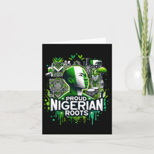 Tarjeta Orgulloso nigeriano, raíz de la historia negra, me