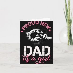 Tarjeta Orgulloso Nuevo Papá Es Una Niña Ascendido A Papá 