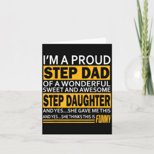Tarjeta Orgulloso padrastro regalo del Día del Padre para 