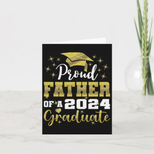 Tarjeta Orgulloso Padre De 2024 Graduado Impresionante Col