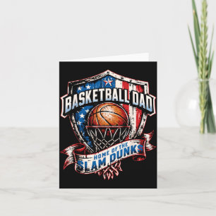 Tarjeta Orgulloso padre de baloncesto - Hogar de los mates