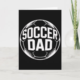 Tarjeta Orgulloso padre de fútbol apoyando los partidos de