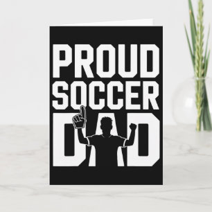 Tarjeta Orgulloso padre de fútbol hincha alegre para padre