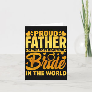 Tarjeta Orgulloso Padre De La Novia Amor Paternal Boda