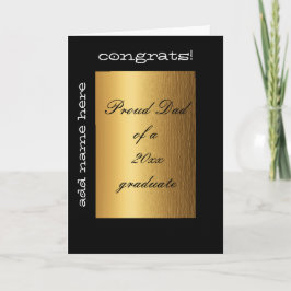 Tarjeta Orgulloso padre de un año de graduación