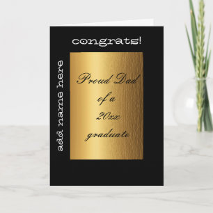 Tarjeta Orgulloso padre de un año de graduación