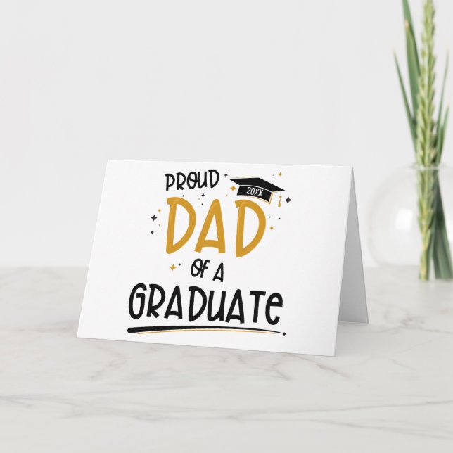 Tarjeta Orgulloso padre de un graduado (Anverso)