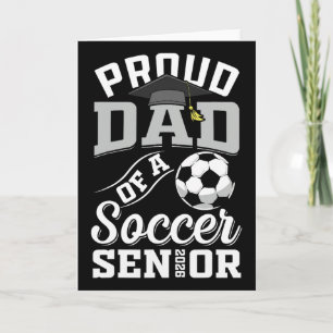 Tarjeta Orgulloso padre de un senior de fútbol Cl de gradu