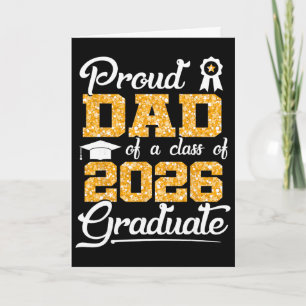 Tarjeta Orgulloso padre de una clase de 2026 Senior divert