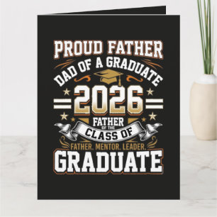 Tarjeta Orgulloso padre graduado de la promoción de 2026