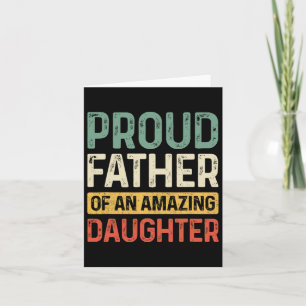 Tarjeta Orgulloso Padre Hija Increíble Papá Divertido Día 