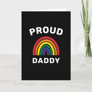 Tarjeta Orgulloso padre LGBTQ Orgullo gay Arcoíris Día del