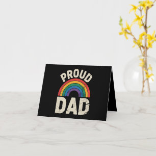 Tarjeta Orgulloso padre LGBTQ Orgullo gay Día del padre al