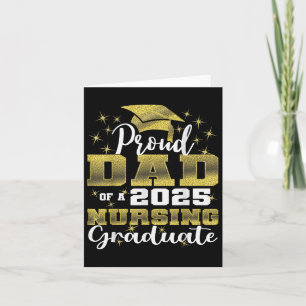 Tarjeta Orgulloso padre promoción de 2025 graduada de enfe