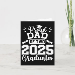Tarjeta Orgulloso Papá De Dos Graduados De 2025, Senior Da