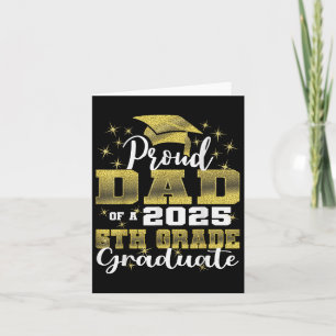 Tarjeta Orgulloso Papá de Graduado de 5to Grado 2025 Escue