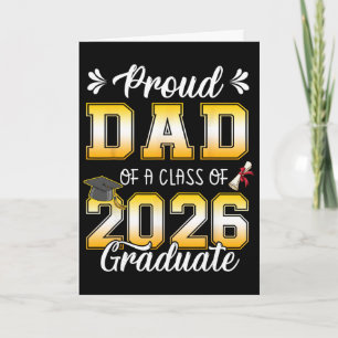 Tarjeta Orgulloso Papá De Un Graduado De La Clase De 2026 