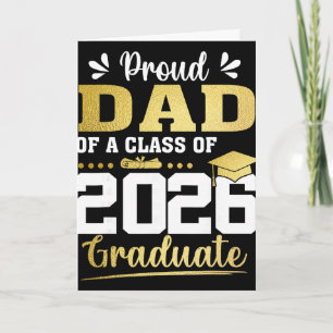 Tarjeta Orgulloso Papá De Un Graduado De La Clase De 2026 