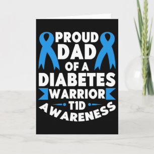 Tarjeta Orgulloso Papá De Un Guerrero De La Diabetes Tipo