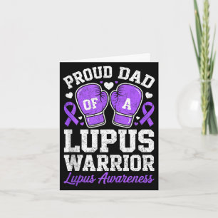 Tarjeta Orgulloso papá de un guerrero luchador de lupus co